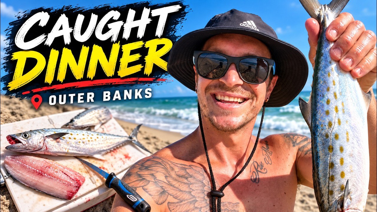 I Caught My Dinner Surf Fishing the Outer Banks (Catch & Cook) video thumbnail